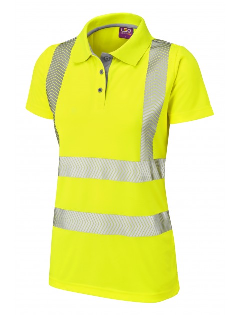 Leo Pippacott Ladies Coolviz-Plus Polo – Yellow Clothing